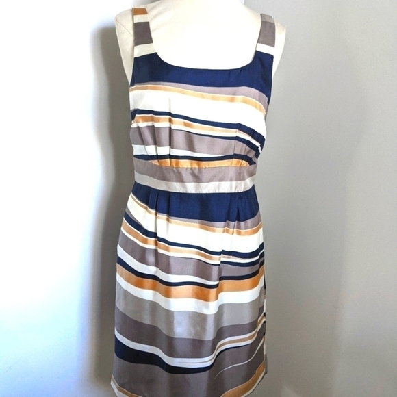 Nwt Banana Republic Sleeveless Silk Pleated Sheath Dress 10 - Picture 1 of 14